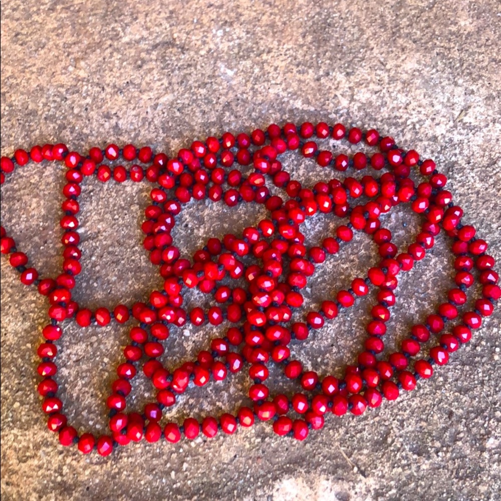 Sparkling beaded wrap necklace! Approx 36 in!